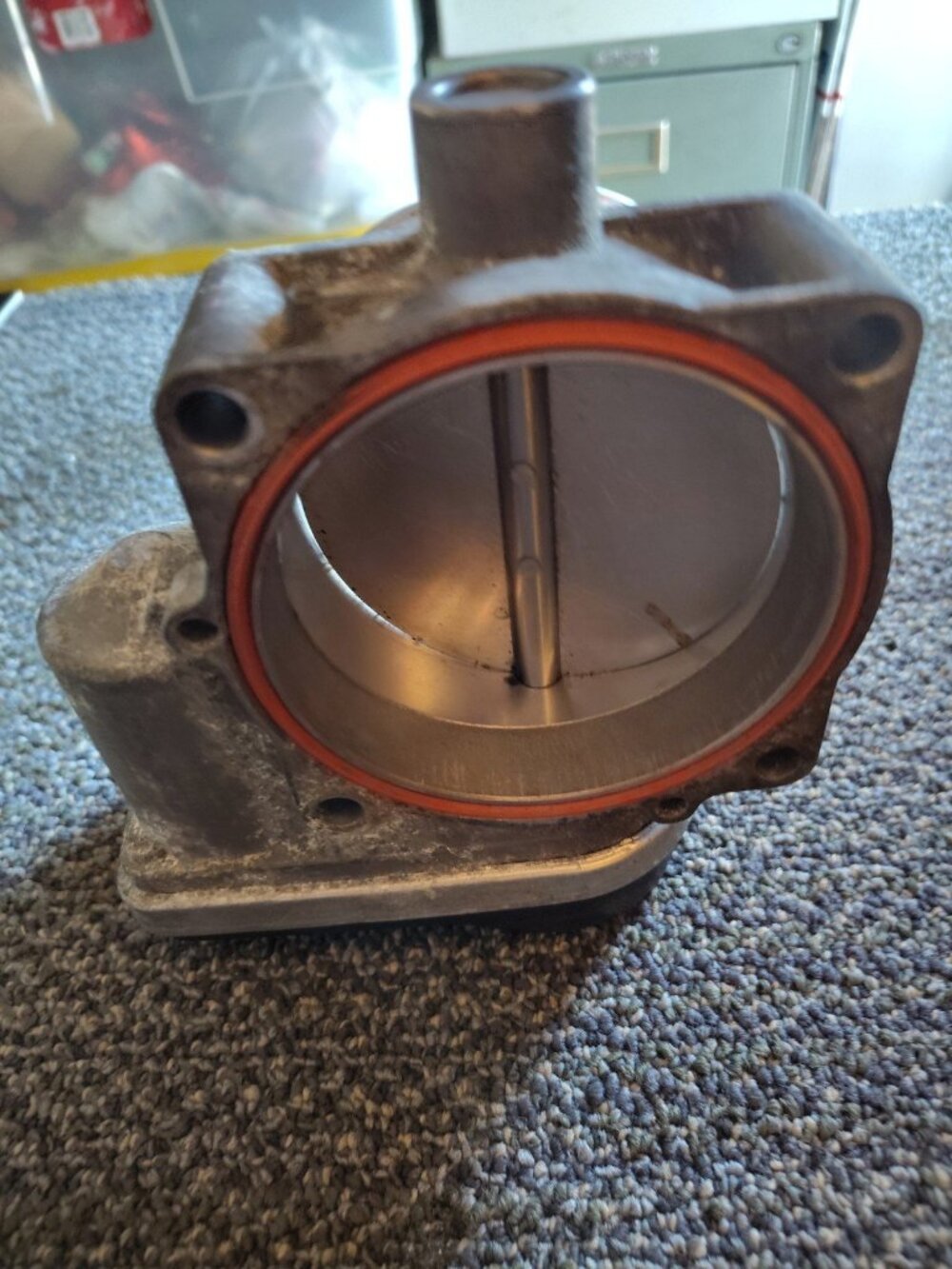 OEM 2007 BMW X5 4.8L Throttle Body Valve Assembly 95K 13547535308 - Picture 5 of 6
